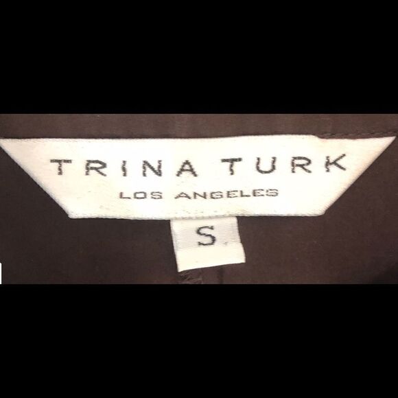 Beautiful Brown Trina Turk Bell-Sleeved Blouse - Picture 4 of 7